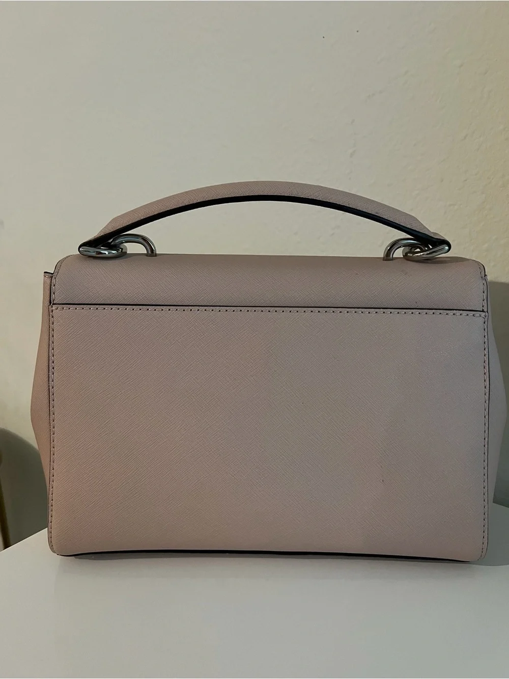 Michael Kors Blush Pink Crystal-Embellished Top-Handle Bag